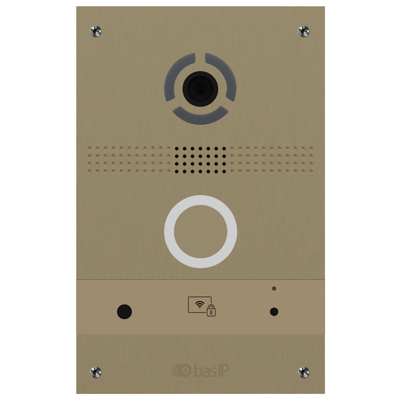 Виклична IP-відеопанель BAS-IP AV-08FB gold