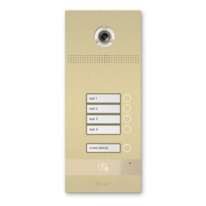 Виклична IP-відеопанель BAS-IP BI-04FB gold багатоабонентська