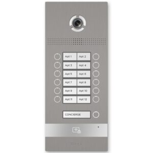 Виклична IP-відеопанель BAS-IP BI-12FB silver багатоабонентська