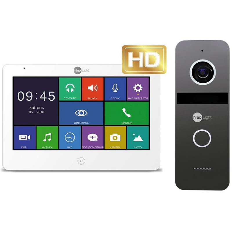 Комплект відеодомофона NeoLight MEZZO HD/SOLO FHD Graphite