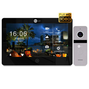 Комплект відеодомофона NeoLight Mezzo HD WF Black/SOLO FHD Silver