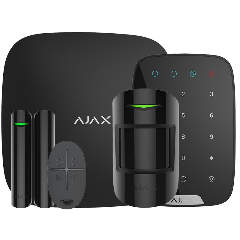 Комплект бездротової сигналізації Ajax StarterKit Plus + KeyPad black з розширеними можливостями