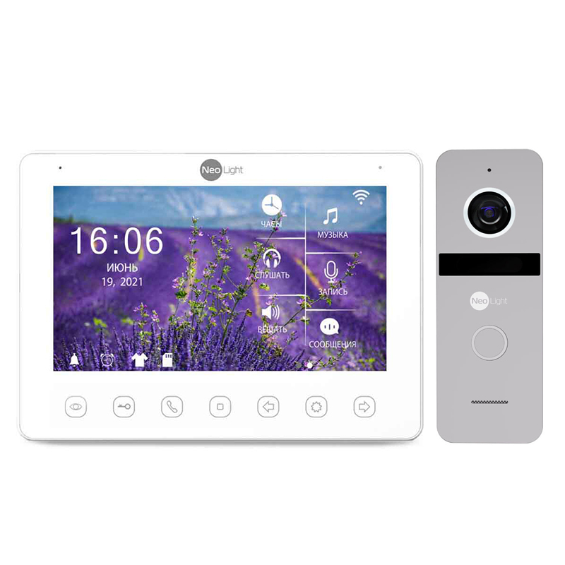 Комплект відеодомофона NeoLight NeoKIT HD+ WF Silver