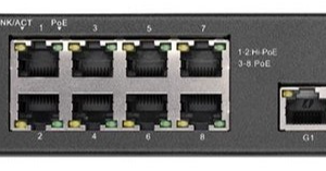 8-портовий PoE комутатор Hikvision DS-3T0510HP-E/HS некерований