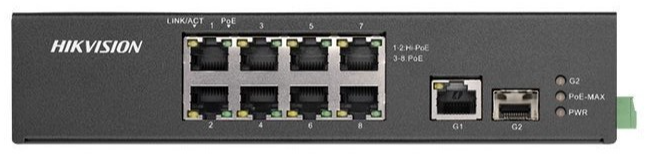8-портовий PoE комутатор Hikvision DS-3T0510HP-E/HS некерований