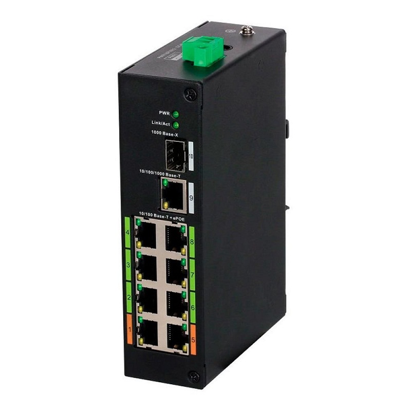 8-портовий PoE комутатор Dahua DH-LR2110-8ET-120 некерований