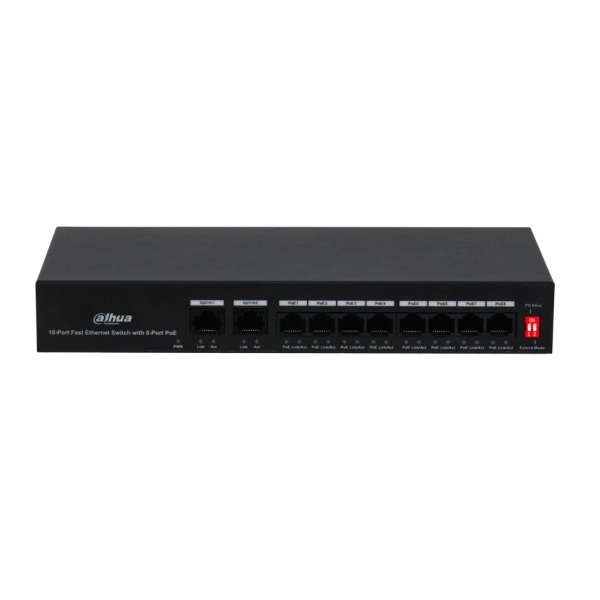 8-портовий PoE комутатор Dahua DH-PFS3010-8ET-65 некерований