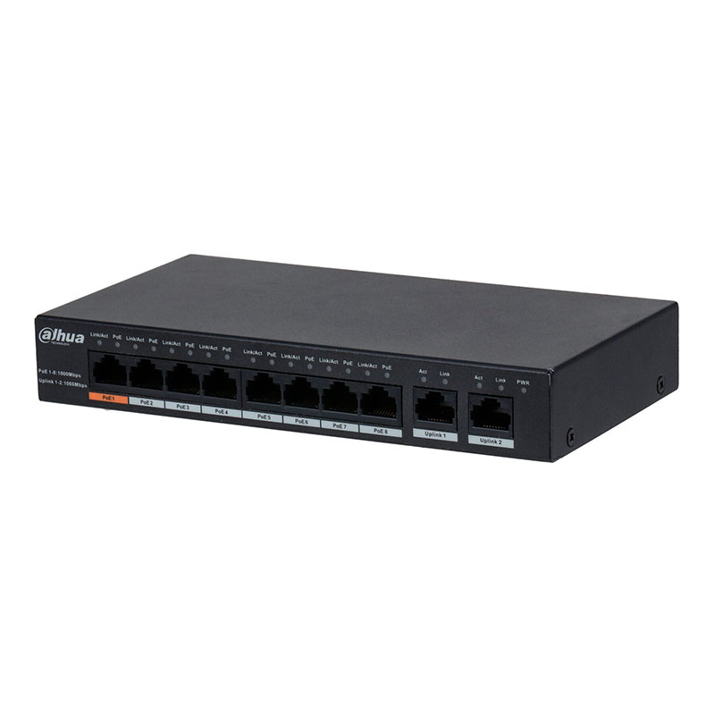 8-портовий PoE комутатор Dahua DH-PFS3010-8GT-96 некерований