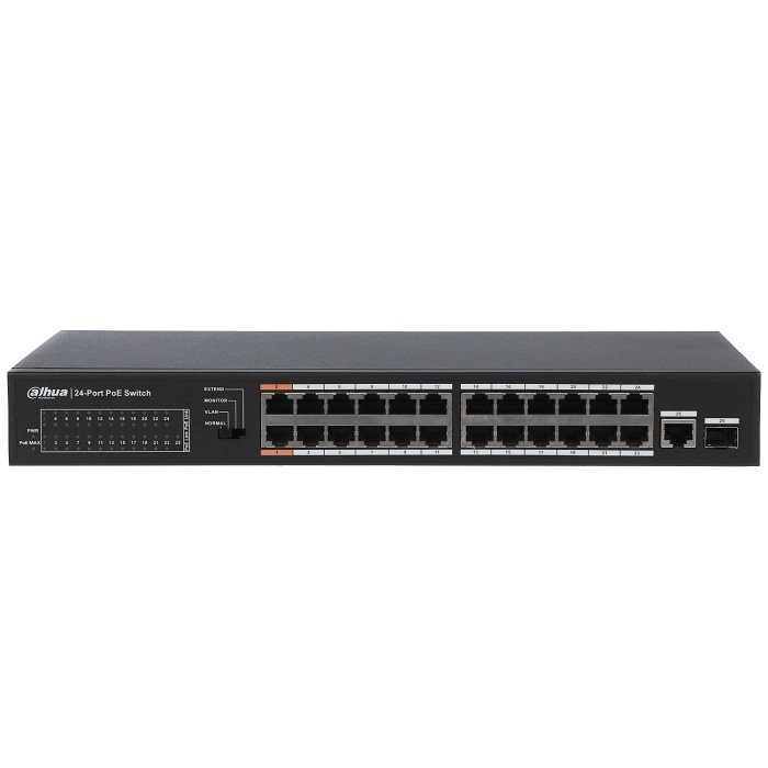 24-портовий PoE комутатор Dahua DH-PFS3125-24ET-190 керований