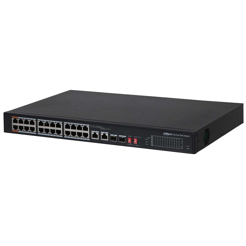 24-портовий PoE комутатор Dahua DH-PFS3226-24ET-240 некерований