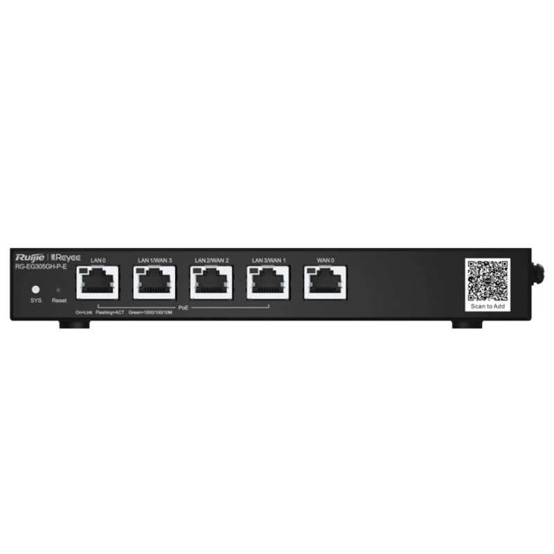 5-портовий PoE маршрутизатор Ruijie Reyee RG-EG305GH-P-E з хмарним керуванням