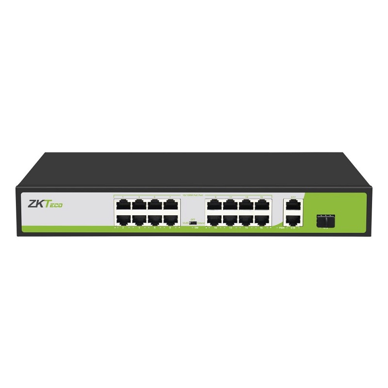 16-портовий PoE комутатор ZKTeco ZK-PoE1621N-200W