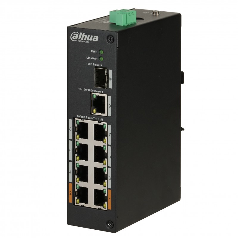 8-портовий PoE комутатор Dahua DH-PFS3110-8ET-96 некерований