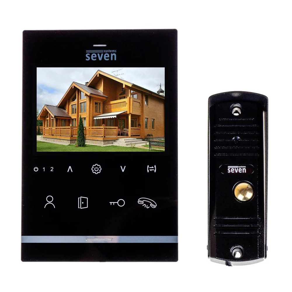 Комплект відеодомофона SEVEN DP-7542 Black