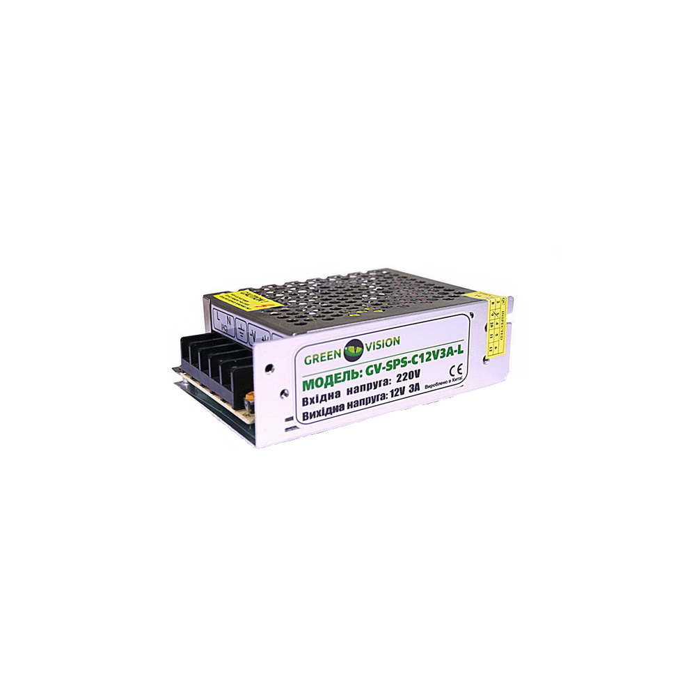 Імпульсний блок живлення Green Vision GV-SPS-C 12V3A-L (36W) Green Vision 12223