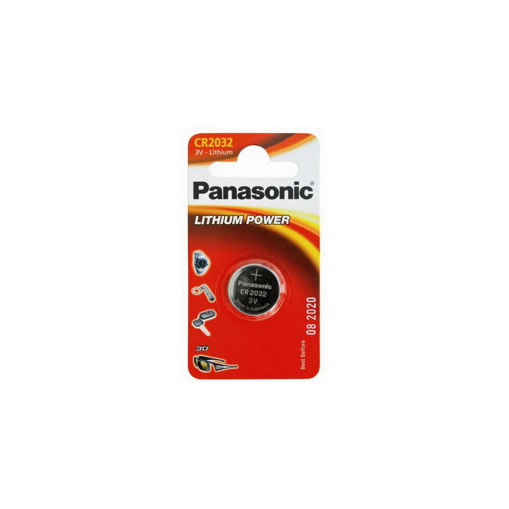 Батарейка Panasonic CR 2032 BLI 1шт Lithium (CR-2032EL / 1B) Panasonic 12267