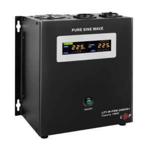 ДБЖ з правильною синусоїдою LogicPower 24V LPY- W - PSW-2000VA+ (1400Вт)10A/20A Black (4146)