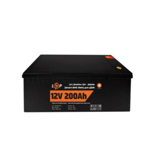 Акумуляторна батарея LogicPower LiFePO4 12V (12,8V) - 200 Ah (2560Wh) (Smart BMS 100А) з Bluetooth пластик LogicPower 17438