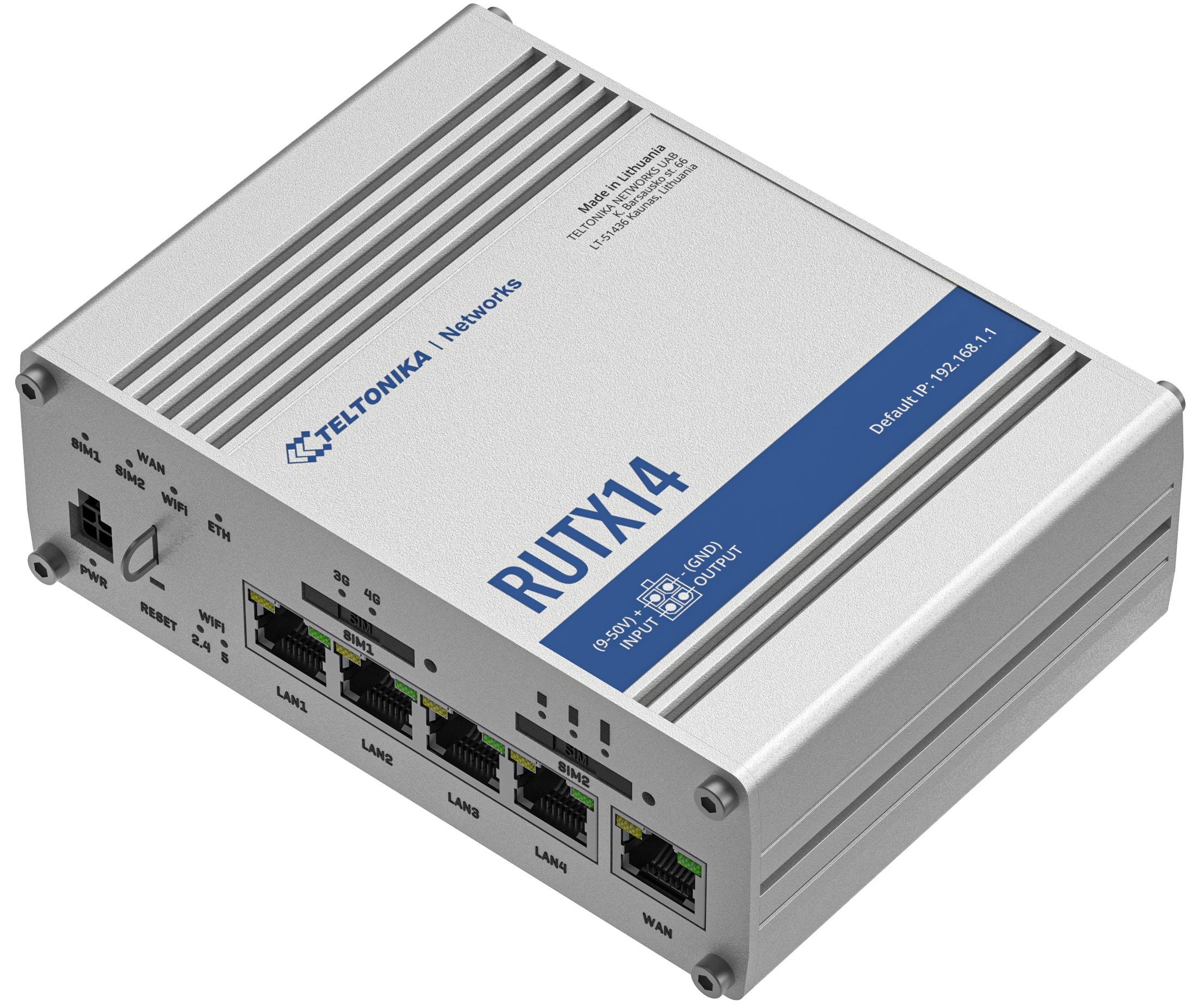 Маршрутизатор 4G LTE DualSIM Wi-Fi BLE GPS Teltonika RUTX14
