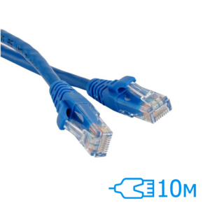 Патч-корд Ritar 10м UTP Cat.5e литий синій RJ45, CCA (PCR-CCA/10Be)