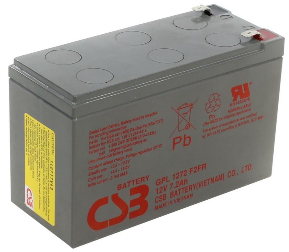 Акумуляторна батарея CSB 12V 7,2Ah (GPL1272F2)