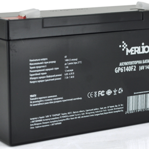 Акумуляторна батарея Merlion AGM 6V 14Ah Black (GP614F2)