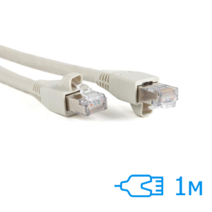 Патч-корд Kingda 1м FTP Cat.5e литий сірий RJ45, CU (PAFT4100)