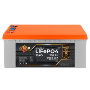 Акумулятор LogicPower LiFePO4 LCD 24V (25,6V) - 230 Ah (5888Wh) (BMS 200A/100A) пластик (20977)