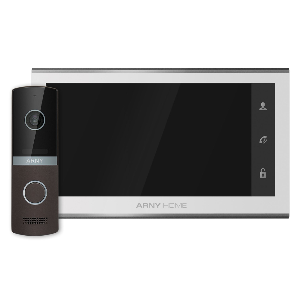Комплект відеодомофона Arny AVD-7323A WiFi 2MPX White/Brown