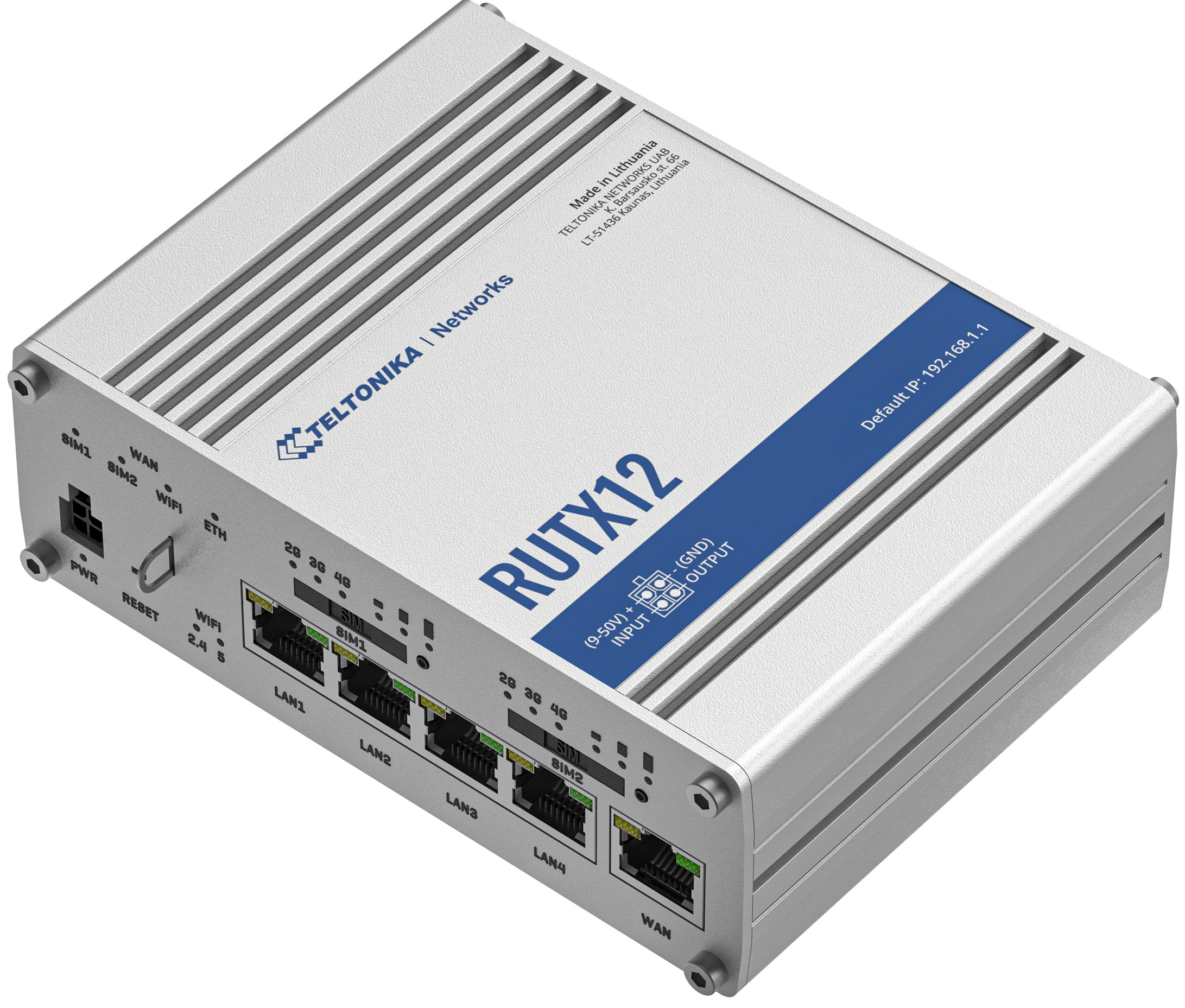 Маршрутизатор 4G LTE Wi-Fi BLE GPS Teltonika RUTX12