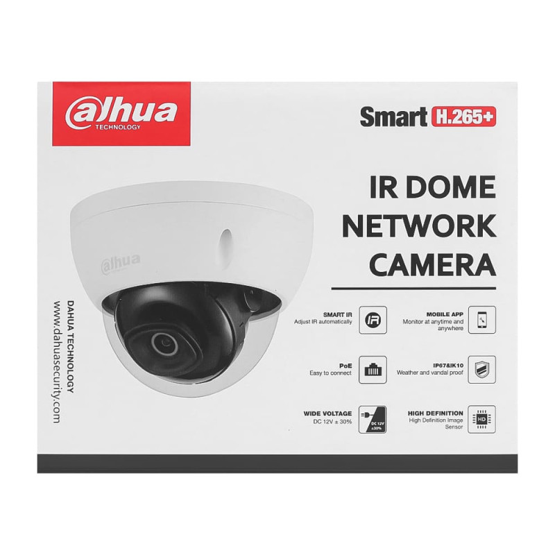 IP-відеокамера купольна Dahua IPC-HDBW1230E-S5 (2.8) - Зображення 2