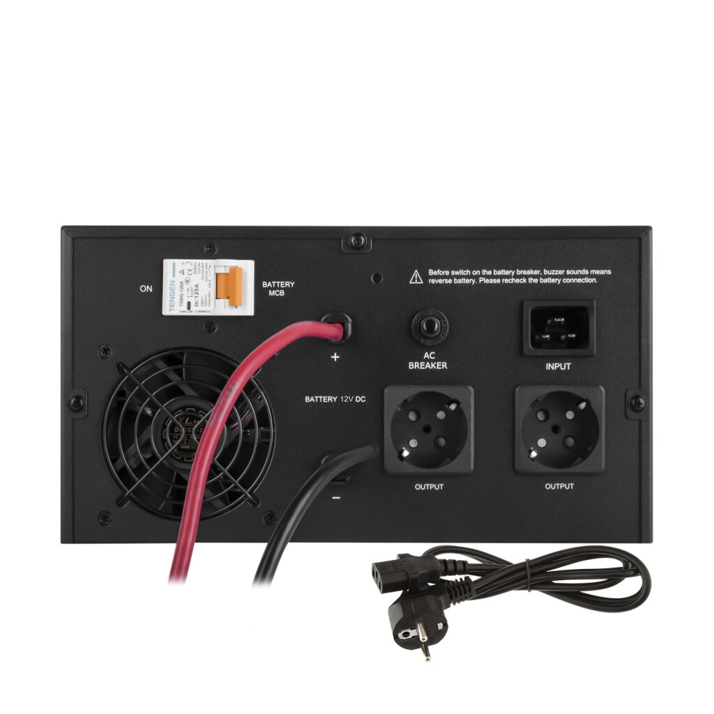 ДБЖ з правильною синусоїдою LogicPower 12V LPE-B-PSW-1500VA+ (1000Вт) 1-40A Black (19408) - Зображення 2