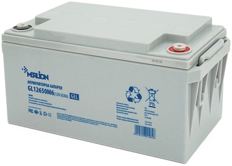 Акумуляторна батарея Merlion GL12650M6 12 V 65 Ah (000030228) Merlion 16430