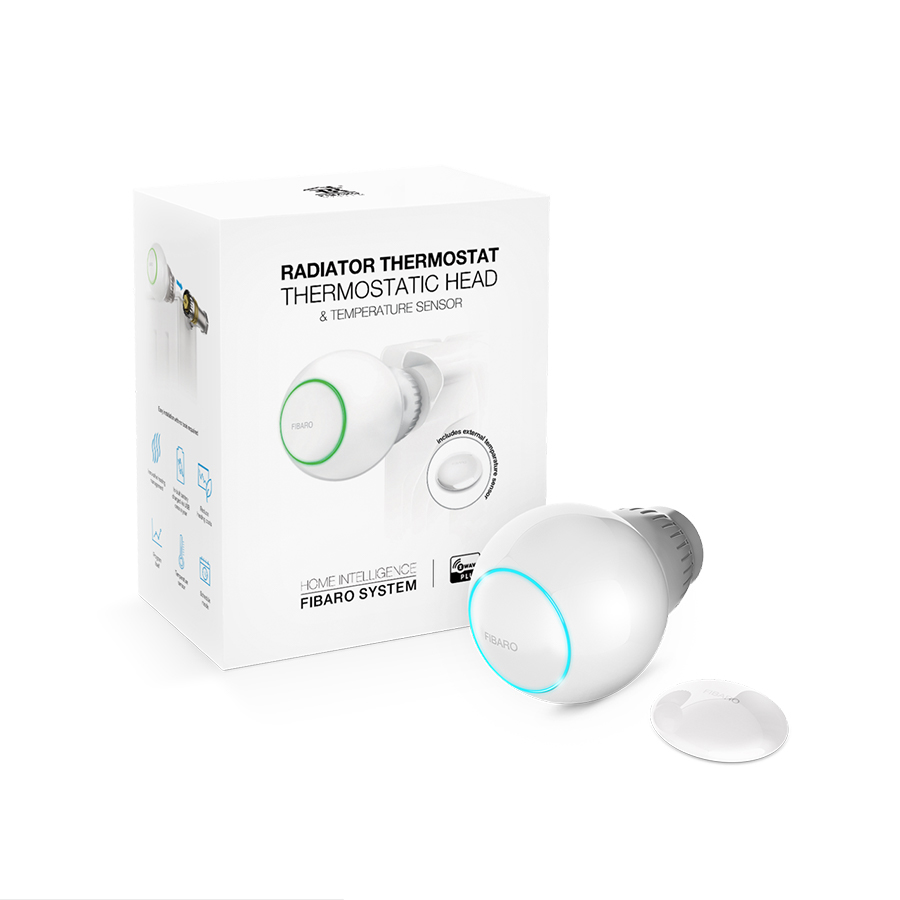 Радіаторний термостат із зовнішнім датчиком температури FIBARO Radiator Thermostat Starter Pack - FIBEFGT-START Fibaro 12308-1