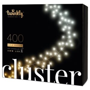 Гірлянда Smart LED Twinkly Cluster AWW, 400, Gen II, IP44 чорний кабель (TWC400GOP-BEU) Twinkly 16555