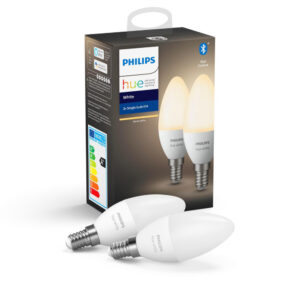 Комплект ламп Philips Hue E14, 5.5W(40Вт), 2700K, White, Bluetooth, димована, 2шт Philips 14407
