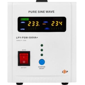 ДБЖ з правильною синусоїдою LogicPower 12V LPY-PSW-500VA+ (350Вт) 5A/10A White (4152)