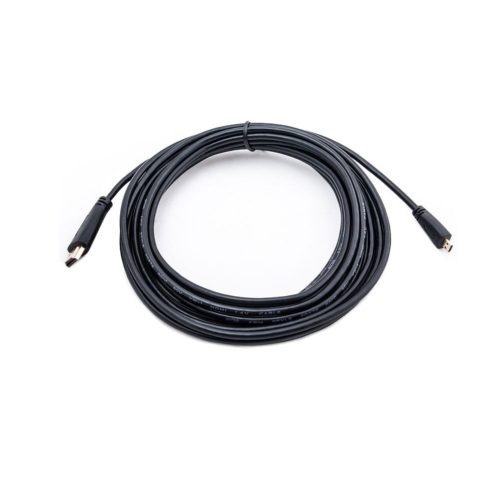 Кабель HDMI - micro HDMI V1.3, 5м, PowerPlant, позолочені коннектори PowerPlant 8856