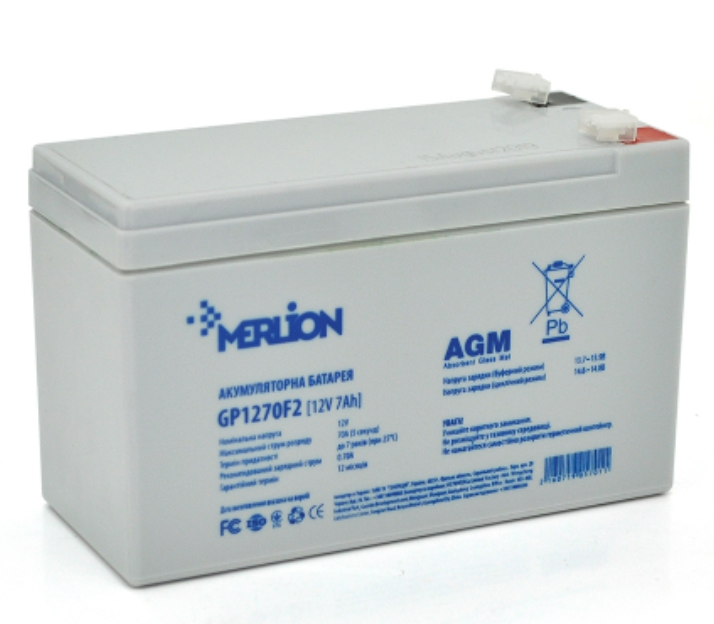 Акумуляторна батарея Merlion AGM GP1270F2 12 V 7Ah Merlion 16476