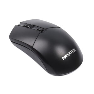 Миша бездротова, 4 кнопки, оптична, 1600 DPI, USB, чорна Maxxter 14252