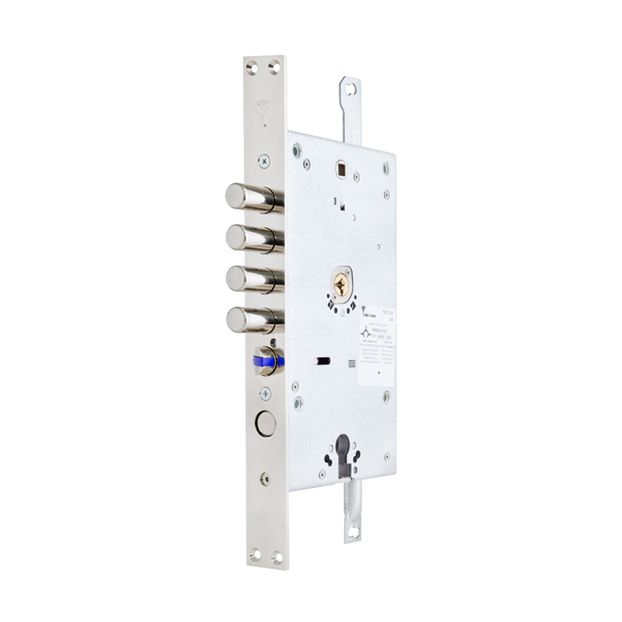 Замок врізний MUL-T-LOCK 3-WAY OMEGA + DIN OFMPB30328L/blue insert CR UNIV BS65мм 85мм Mul-T-Lock 11813