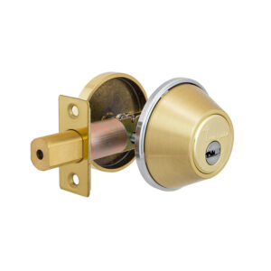 Замок врізний MUL-T-LOCK 1-WAY DEAD_BOLT DBM SHINY_BRASS UNIV BS60мм Mul-T-Lock 11758