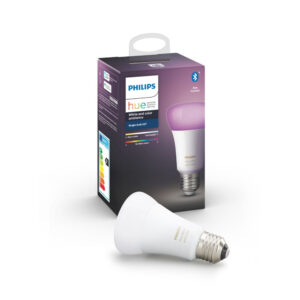 Розумна лампа Philips Hue Single Bulb E27, 9W(60Вт), 2000K-6500K, Color, Bluetooth, димована Philips 14362