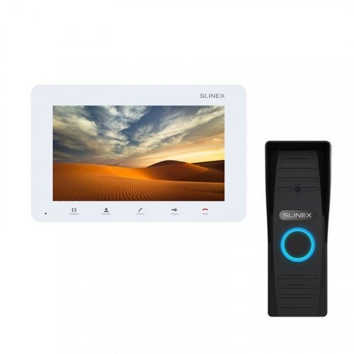 Комплект відеодомофону Slinex SM-07MHD White + Панель Slinex ML-15HD Black