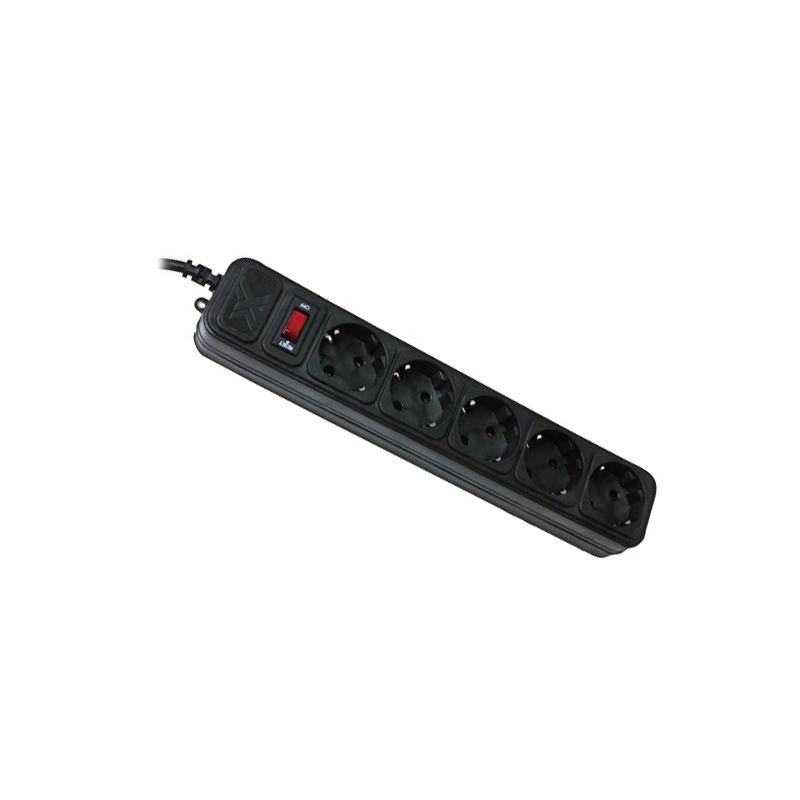 Мережевий фільтр Maxxter SPM5-G-15B 4.5 м кабель, 5 розеток, чорний Maxxter 5092