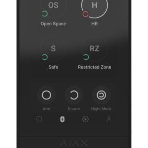 Бездротова клавіатура з сенсорним екраном Ajax KeyPad TouchScreen Black