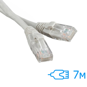 Патч-корд Ritar 7м UTP Cat.5e литий сірий RJ45, CCA (PCR-CCA/7G)