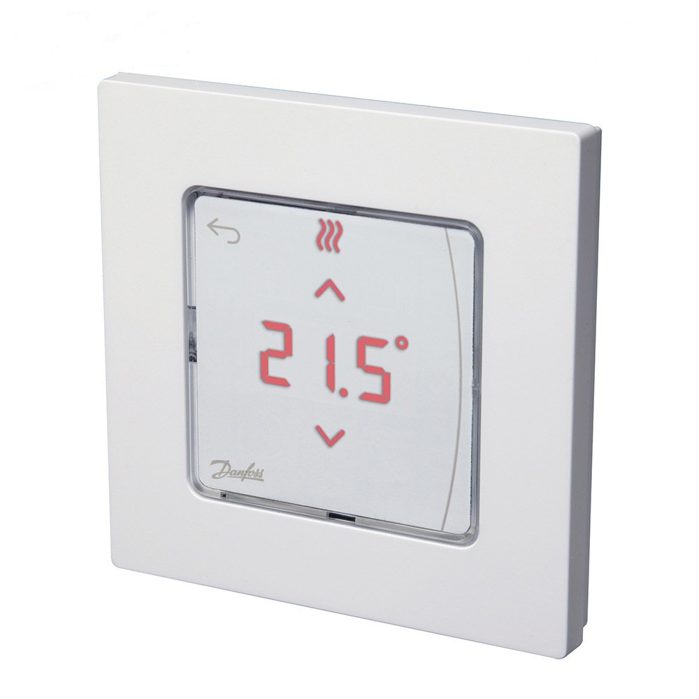 Терморегулятор Danfoss Icon Display, електронний, сенсорний, вбудовуваний, 230V, On-wall, білий, 088U1015 Danfoss 14321