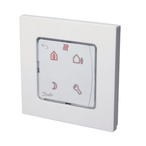 Терморегулятор Danfoss Icon Display, сенсорний, програмований, опц,датчик темп,підлоги, 230V, 80 х 80мм, In-Wall, білийй, 088U1020 Danfoss 14337-1