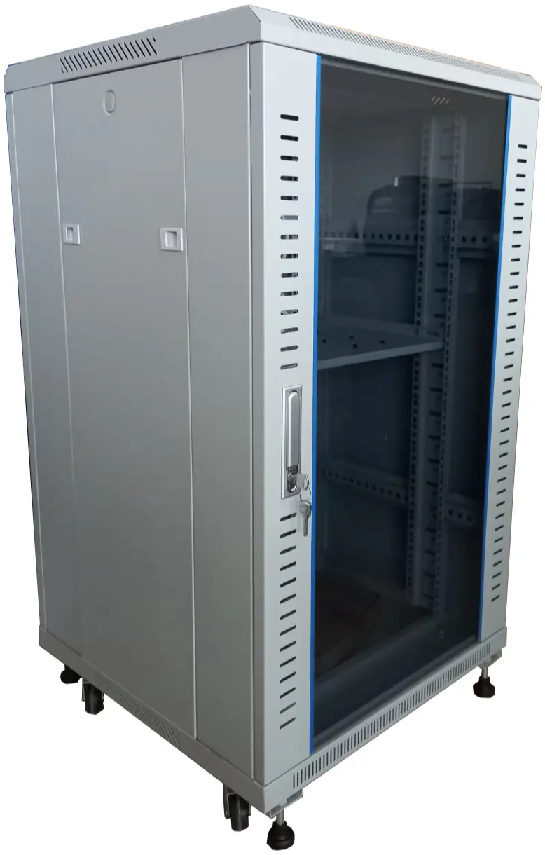 Шафа підлогова Hypernet 20U 600x800 розбірний конструктив сіра (FNC8-20U-FLAT-АС)